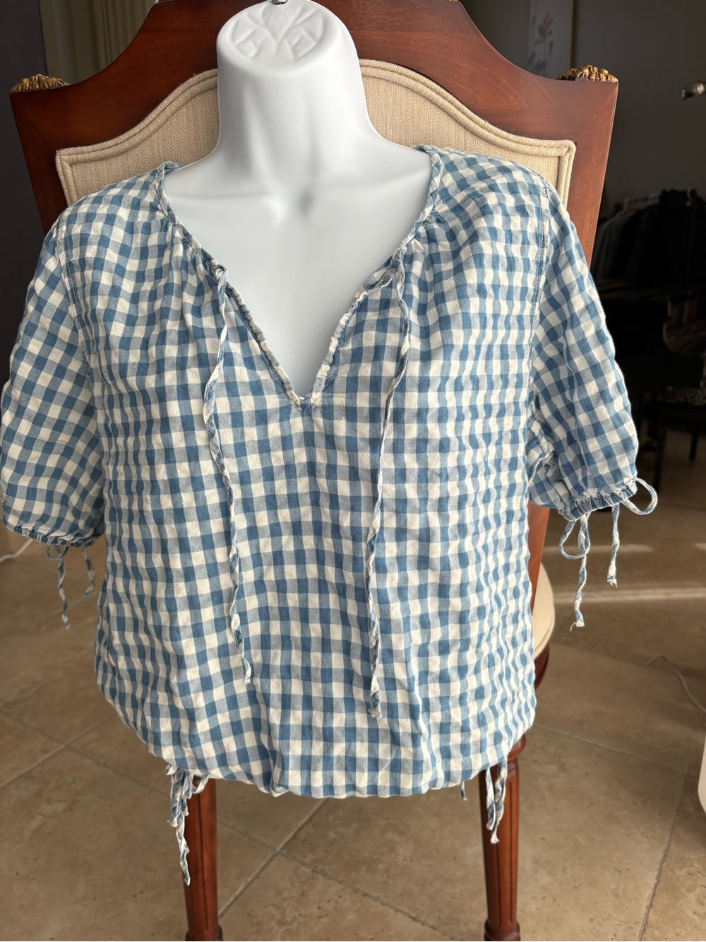 Madewell Gingham top